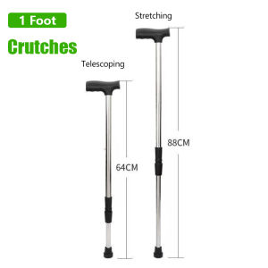 Stainless Steel Folding Walking Cane Trusty Elderly Crutches Medical Quad Cane 4 Legs Safety Telescopic Walking Stick Adjustable Heights