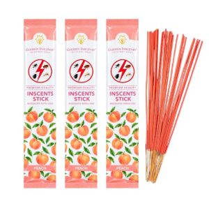 3 Packs (30 Sticks/Pack) Golden Inscents International Peach Scent Fly Repellent & Mosquito Killer Incense Sticks (Pamatay Lamok) for Indoor and Outdoor