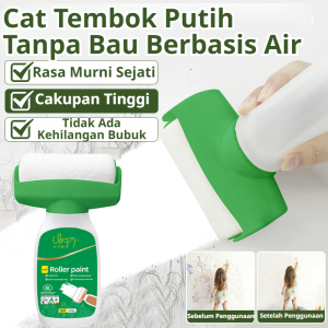 ✨Perbaikan Dinding✨Cat Tembok Putih Berbahan Dasar Air Yang Cepat Kering Ramah Lingkungan Dan Tidak Berbau Cocok Untuk Perbaikan Rumah. Cat Tembok Yang Mudah Diaplikasikan Dengan Roller Besar