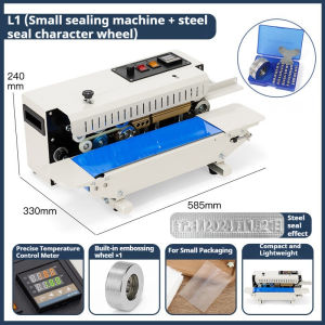 L1 Fully Automatic Commercial Food Bag Sealing Machine Mini Band Sealer with Date Printing Function