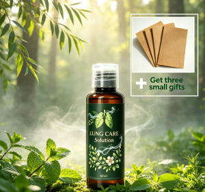 Lung Care Solution herbal oil 60ml Natural herbal blend for respiratory wellness care