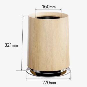 FFBH Large Capacity Trash Bin Food Waste Disposal Kitchen Trash Can Bathroom Standing Stable Wastebasket Luxury Household Wasetbin 4Y1Z7
