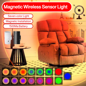 Human Body Induction Night Light Intelligent Rechargeable Voice-Controlled Light Home Wireless Corridor Wall Night Corridor Induction Light无胶贴墙无线感应灯