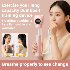 Breathing Dumbbell Adjustable Weight Countable Fitness Training Equipment Portable Gym Gear for Home Workout Breathing Exercise Equipment