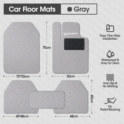 💝5PCS💝SOARFLY Car Carpet Anti slip General Motors Foot Mat Leather Car Foot Mat