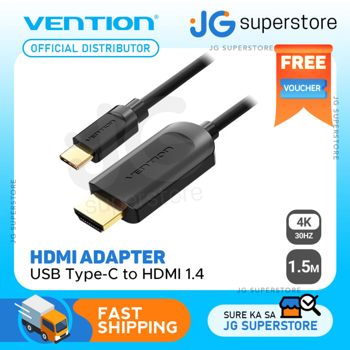 Vention USB Type-C to HDMI Adapter 4K/30Hz Driver-Free HD Video Cable  with Triple Shielding LT8711HE Chip (Different Lengths Available) (CGU)  JG
