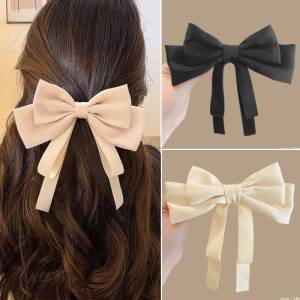 Bow Hair Clip Ribbon Hair Clip Girls Fashion Korean Bow Hair Accessories Ponytail Hairpins for Women
