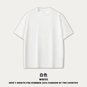 RS男装跨境305G重磅纯棉短袖t恤男多巴胺半袖欧美潮牌ins男士t恤