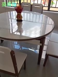 Dining Table Household Slate Round Table Dining Table Chair Combination Solid Wood Dining Table