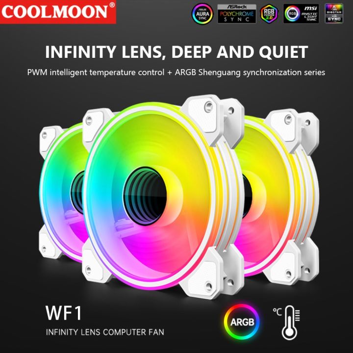 COOLMOON WF1 120Mm Cooling Fan Hydraulic Bea Chassis Cooler Speed ...