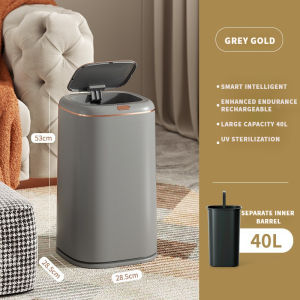 Ready Stock Smart Dustbin Intelligent Trash Can Automatic Infrared Sensor Touchless 35L and 40L Large Capacity Enhanced Endurance Rechargeable