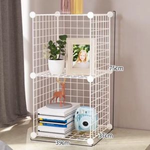 (70*35*35 CM-2 Ô) Kệ Sắt Lưới Nghệ Thuật Lắp Ghép Đa Năng Tiện Dụng Metal Wire Shelving