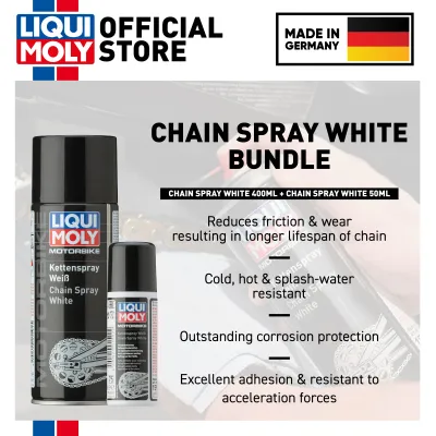 Motorbike Chain Spray White Full and Travel Size Bundle Deal
