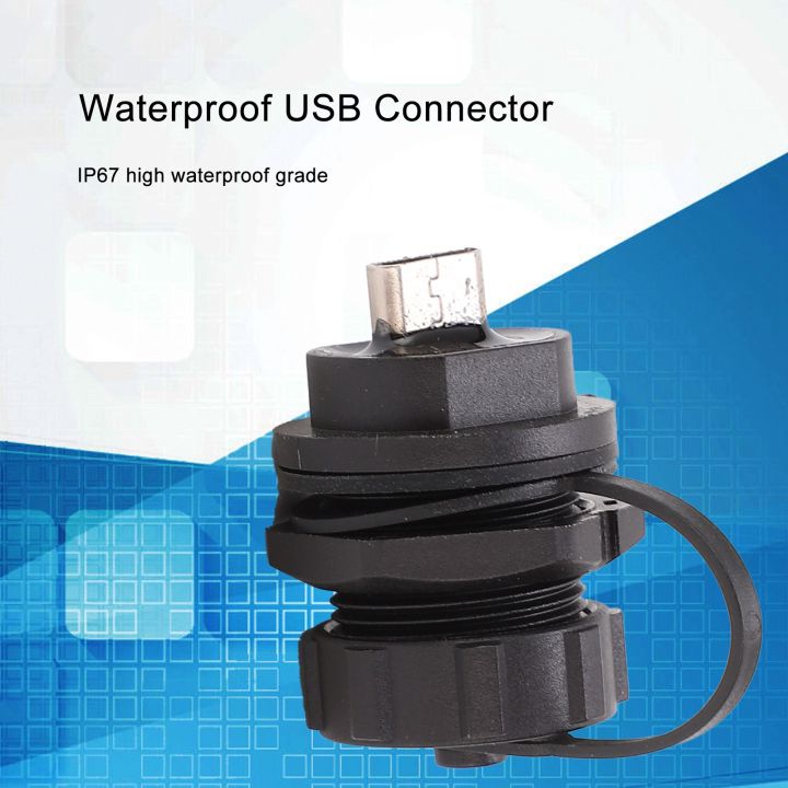 ขั้วต่อ USB IP67ไมโคร USB ตัวเมียตัวเมียตัวเมียสำหรับโคมไฟไอออทอุปกรณ์ ...