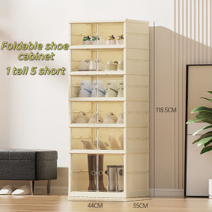 Foldable Shoe Box Installation-Free Shoe Rack Organizer Shoe Storage Shoe Cabinet Dust Proof with Magnetic Door Shoe Cabinet