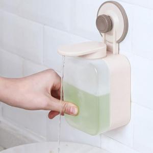 1Pcs Bathroom Suction Cup Soap Dispenser Kitchen Sink Plastic Press Portable Wall Hand Bottle Punch-Free Bath Supplies Dropship