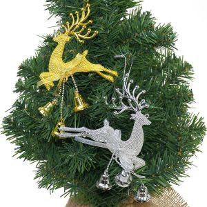 ALENEE With Bell Creative Xmas DIY Craft For Home Kids Gift Ornaments Christmas Pendants Christmas Decoration Elk Decor Reindeer Ornaments