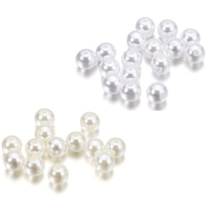 St.kunkka 10-400 Pcs/Lot 3-20mm Straight Holes Acrylic Imitation Pearl Beige Bracelet Round Beads For DIY Craft Jewelry Making Supplies