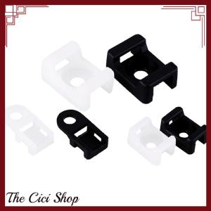 [The Cici Shop] 100PCS Plastic Wire Cable Zip Tie Screw Fixing Mount Base Holder