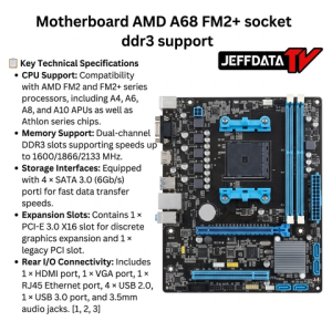 Motherboard AMD FM2+ A68 chipset ddr3 support