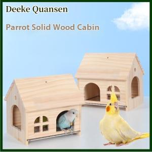 Deeke Pullable dưới Nhà chim võng làm tổ dễ dàng để làm sạch sáng tạo rắn gỗ Vẹt nhà mịn cạnh chim chăn nuôi hộp