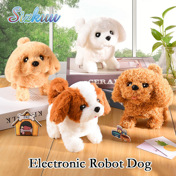 [Upgrade]Sizkuu Electronic Robot Dog Lifelike Walking Barking Wagging ...