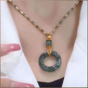 เครื่องประดับ และลูกปัดหยก หัวเข็มขัดนิรภัย ทางเลือกที่สมบูรณ์แบบ ย้อนยุค ทําด้วยมือ สวมใส่