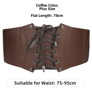 GOLFDIN PU Leather Waist Belt Corset Solid Color Elastic Wide Belts Slimming Waistband Waistband for Dress Coat