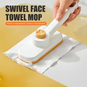 Wash Face Hand-Free Mini Mop Wet Wipes Mopping Floor Household Clip Cloth Mop