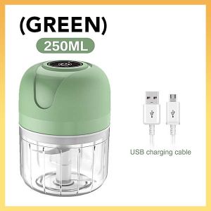 250ML Mini Electric Garlic Chopper USB Meat Grinder Garlic Masher Machine Sturdy Durable Vegetable Crusher Kitchen Tool Pengisar Bawang Serbaguna 蒜米搅拌器