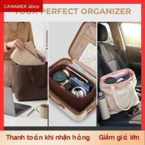 CS Phụ nữ PURSE Organizer chèn Túi đa túi cảm thấy vải túi xách lót với 8 ngăn hoàn hảo cho Tote Túi xách và du lịch
