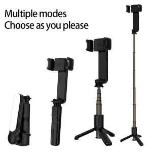 ZUZG Handheld Selfie Stick Gimbal Stabilizer Holder Adjustable Fill Light Selfie Stand Bluetooth Mobile Phone For IPhone Samsung