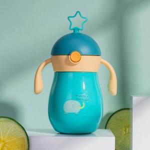 Sunveno 260มิลลิลิตรการ์ตูนเด็กร้อนถ้วยเด็กถ้วยนุ่มพวยฟาง S Ippy ถ้วยแรงโน้มถ่วงบอลถ้วยน้ำขวด