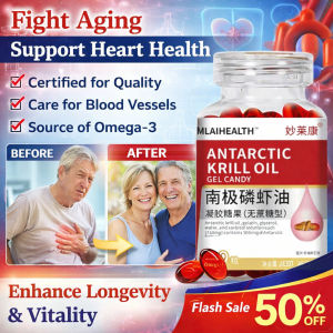 【Easy To Absorb】 Norwegian Krill Oil Must-have for middle-aged and elderly people Improve memory Supplement vitamins 90% Pure Cold Pressed Extraction Soft Capsules Are