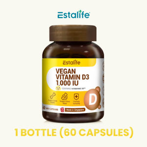 [NEW] Estalife Vegan Vitamin D3 1000 IU Contains Vitashine D3™ | Supports bone health & bone mass