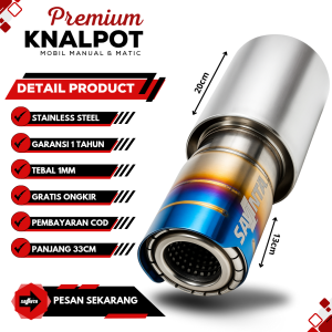 Savinta Knalpot Racing Mobil Manual Matic GTSv5 Stainles Suara Bass Empuk Adem