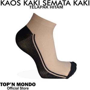 Kaos Kaki Semata Kaki Telapak Hitam/Kaos Kaki Pendek