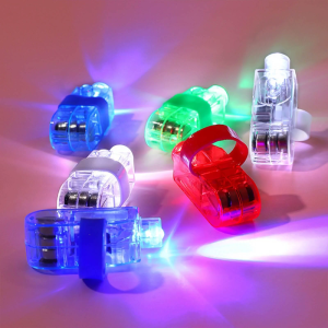 ไฟนิ้ว10Bulk ไฟแหวนใส่นิ้วไฟ LED ปาร์ตี้โปรดปรานเรืองแสงของเล่นเสริมไฟกระพริบปาร์ตี้วันหยุด
