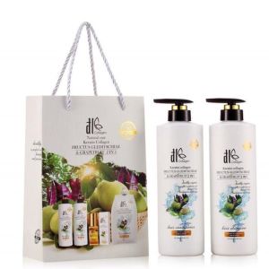 Dầu gội xả bưởi bồ kết ĐL ĐLE Grapefruit 850ML tặng tinh dầu 60ml phục hồi chống rụng kích mọc tóc