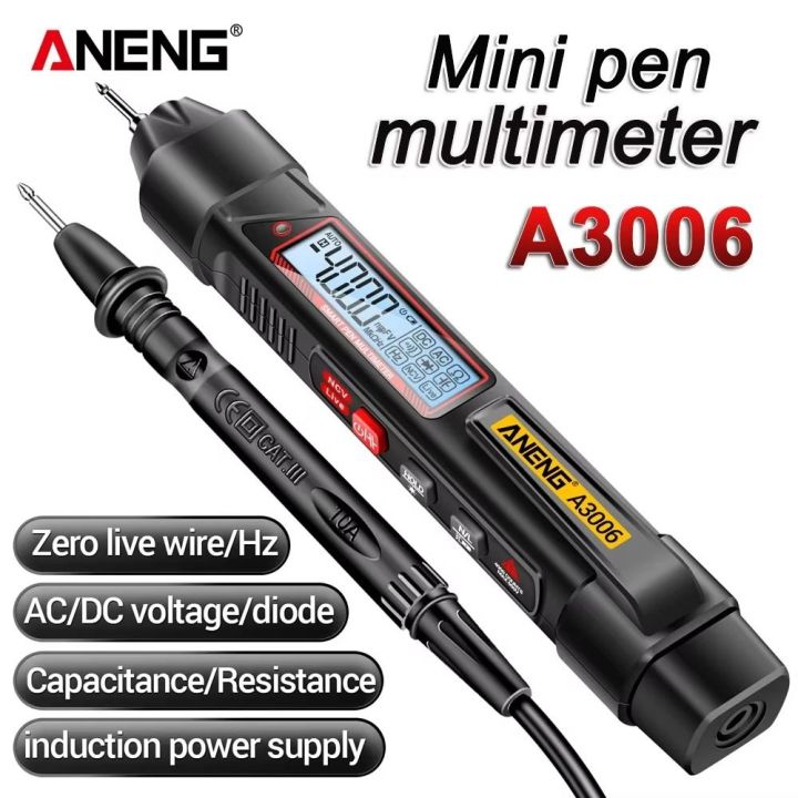 ANANAA 4000 lần đếm Đồng hồ vạn năng kỹ thuật số Không tiếp xúc Tự động Máy kiểm tra điện trở ANENG A3006 Chuyên nghiệp Đồng hồ vạn năng loại bút