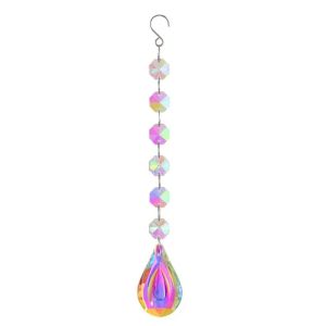 MSHNXA Hanging Crystal Suncatcher Clear AB Colourful Sun Catcher Crystal Windchime DIY Crafts Rainbow Catcher Outdoor