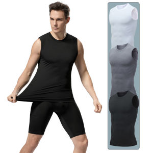 Sports vest mens basketball tights American training elastic tights breathable sleeveless mens quick-drying clothes