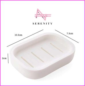 SERENITY 1pcs Plastic Soap Dish Plastic Soap Holder for Bathroom and Shower Double Layer/ Lid Draining Soap Box