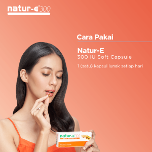 Natur E 300 Vitamin E box isi 16 kapsul lunak  Vitamin E 300 IU Vitamin Kulit