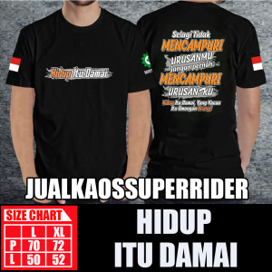 BAJU KAOS DISTRO HIDUP ITU DAMAI