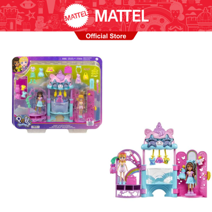 Polly Pocket Glam It Up Style Studio Playset With Dolls, Color