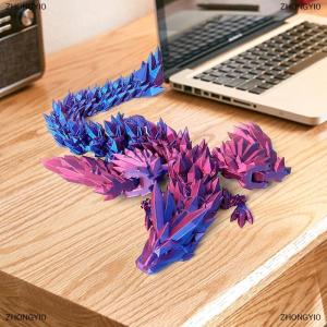 [COD] ZHONGYI0 3D Printed Feilong Living Room Ornaments Multi-jointed Movable Dragon With Wings Tabletop Home Decoration