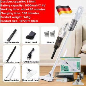 2 in 1 Vacuum Cleaner for house wireless vacuum cleaner portable handy wet and dry vacuum cleaner for car handheld putter vacuum cleaner heavy duty 90° foldable handheld vacuuming rechargeable powerful suction mite removal instrument bed vacuum cleaner