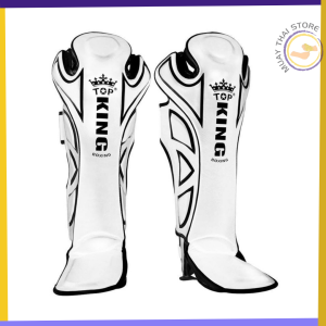 Top King TKSGS Pro Full Protection Genuine Leather Muay Thai Shin Guards
