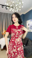 Đầm Trung Niên [ Linh Trà ] (TM 1809) Bigsize Màu Sắc Trẻ Trung Tươi Sáng Cao Cấp Tối Giản Họa Tiết Sang Trọng  Đi Tiệc Cho Mẹ Cho Cô. 